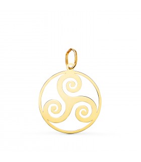 Colgante Celta Triskel Oro 18K 20mm