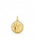 Medalla Ángel Yo te cuidaré 18K 16mm Bisel - regalos para bautizo, nacimiento de bebé