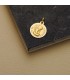Medalla Ángel Yo te cuidaré 18K 16mm Bisel - regalos para bautizo, nacimiento de bebé