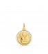 Medalla Ángel Yo te cuidaré 18K 14mm Bisel | regalos para bebé personalizados