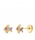 Clous d'oreilles Poisson couleurs Or 18K 5.5 mm | boucles doreilles bebe | clous doreilles pour bebe