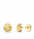 Clous d'oreilles fille Or 18K Ondes 5.5mm