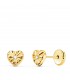 Clous d'oreilles enfant Or 18K Ondes Coeur 5.5mm