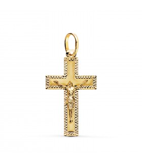 Kreuz 27 mm 18K, Artikl. 22271 | 750/- Goldkreuz Anhänger zur Taufe, Kommunion, Geburt