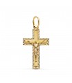 Cruz con Cristo Oro 18K 27mm Tallada