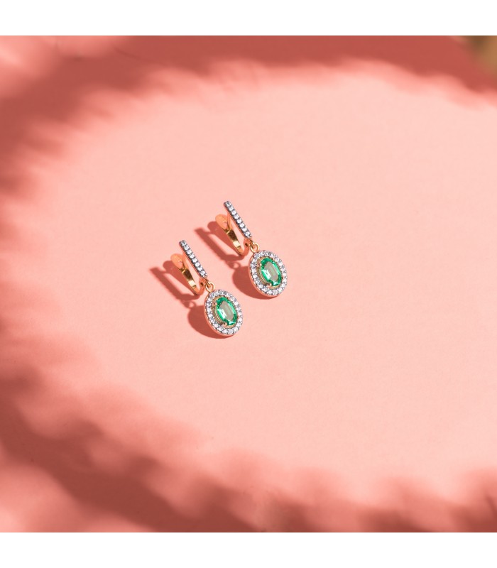 pendientes de mujer con esmeralda