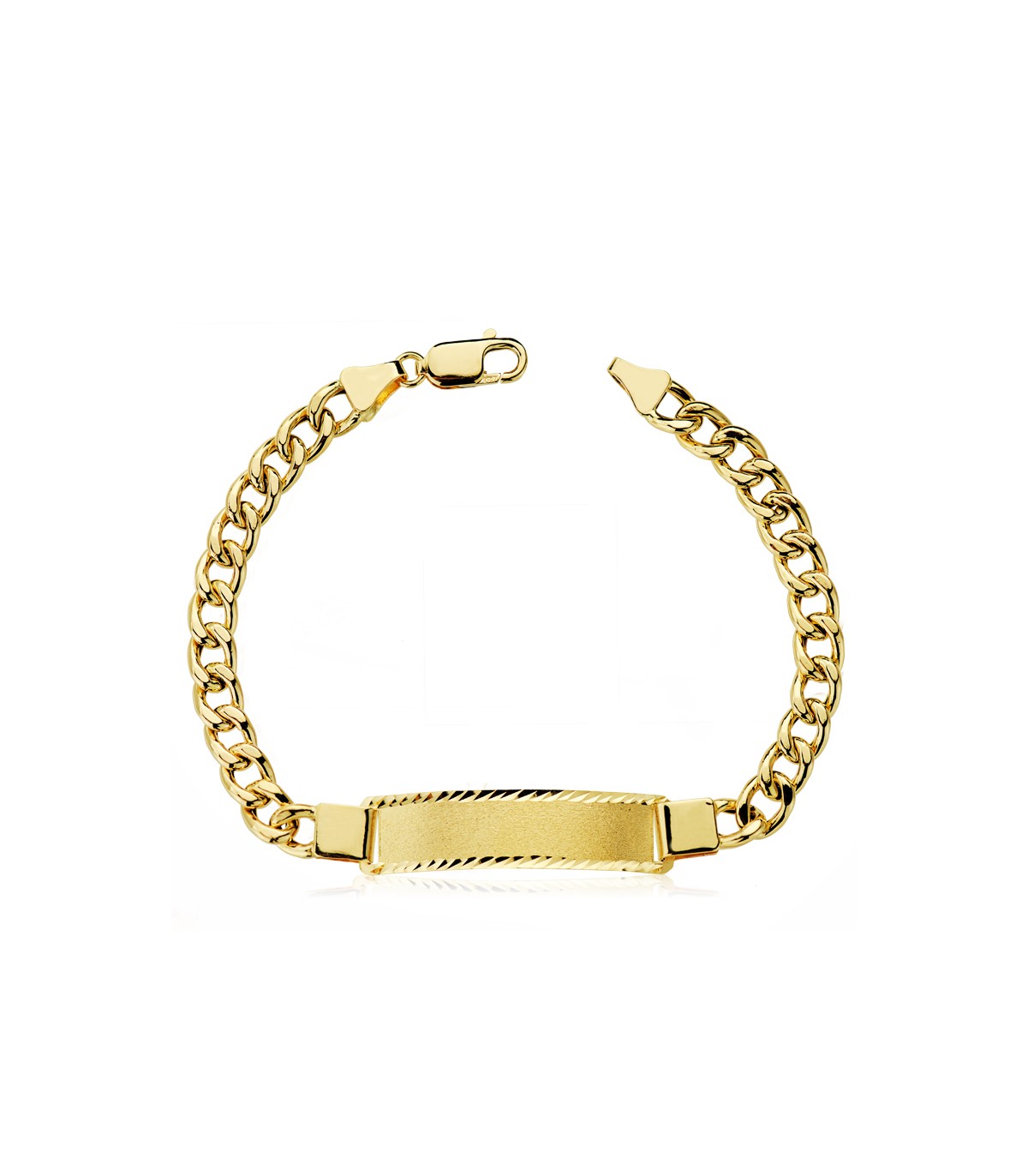 Gourmette or jaune John 21 cm 18 Carats