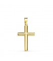 Croix Lisse Or Jaune 18 K 21 mm