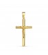 Kleiner Kreuz-Anhänger 25 mm | christliches Kreuz mit Jesusfigur, Gelbgold 750