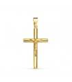 Cruz Cristo lisa 18 Ktes 25mm