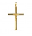 Croix avec Christ Or Jaune 18 K 38 mm