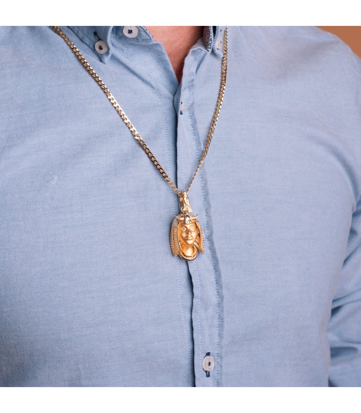 Nefertari, ein Ägypten-Symbol - Anhänger Gold 750 (18K) Pharao 
 P7317 Herren
