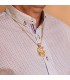 Pendentif homme Dragon Or Jaune 18K Pierres rouges