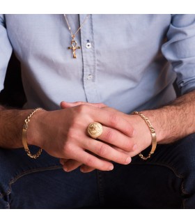 Sello León Oro Amarillo 18K Greca | joyería online | alta joyería | anillos de hombre