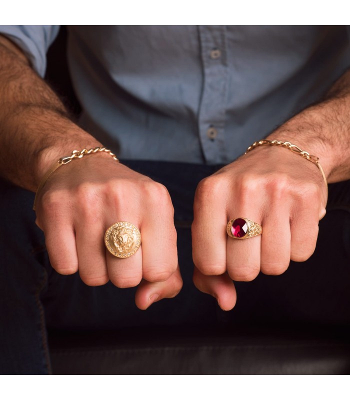 Sello hombre Elías Oro Amarillo 18K Rojo| Comprar anillos de hombre en joyería online