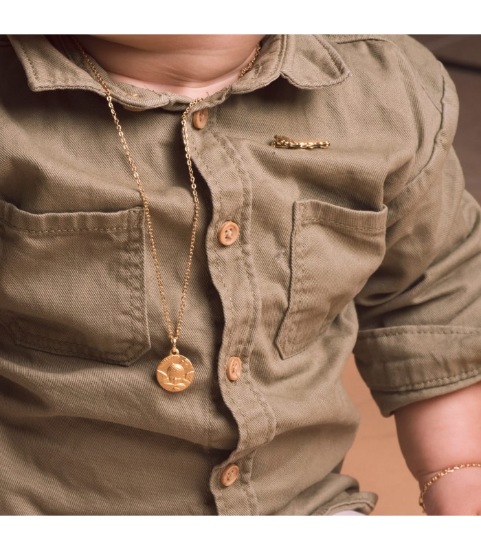 Catena a maglia diamantata vuota - Collana da bambini, forzatina 2mm Oro 750 50cm