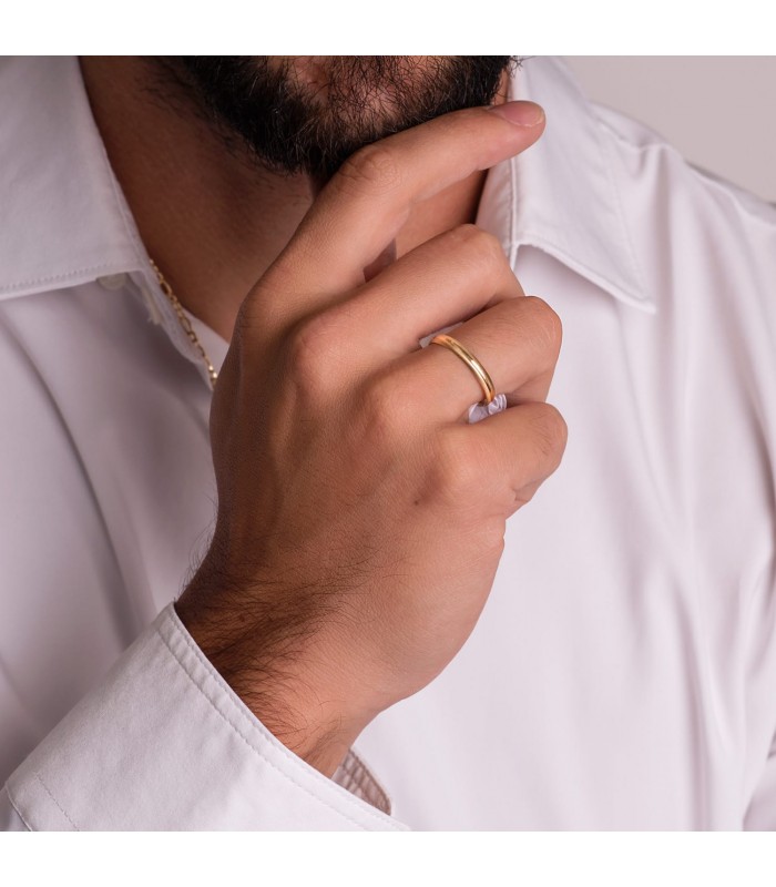 Fede nuziale uomo 18 carati. Anello Clarissa di matrimonio. Alda Joyeros.