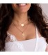 Medalla Redonda Ángel Oro Amarillo 18k 16 mm