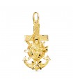 Anhänger Kreuz Anker Gelbgold 18 Karat P7684-340
