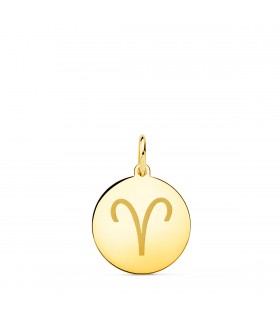 Pendentif Signe Astrologique Or 18K 14 mm- Collier signe astro bélier  - collier signe astrologique