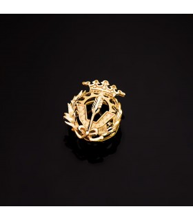 Insignia Ciencias políticas y económicas Oro 18K - Pin profesiones - carreras universitarias - emblema, escudo de oro