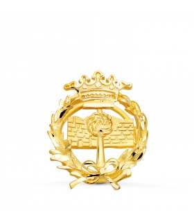 Insignia profesional Geología Oro 18K - Pin profesiones - carreras universitarias - emblema, escudo de oro
