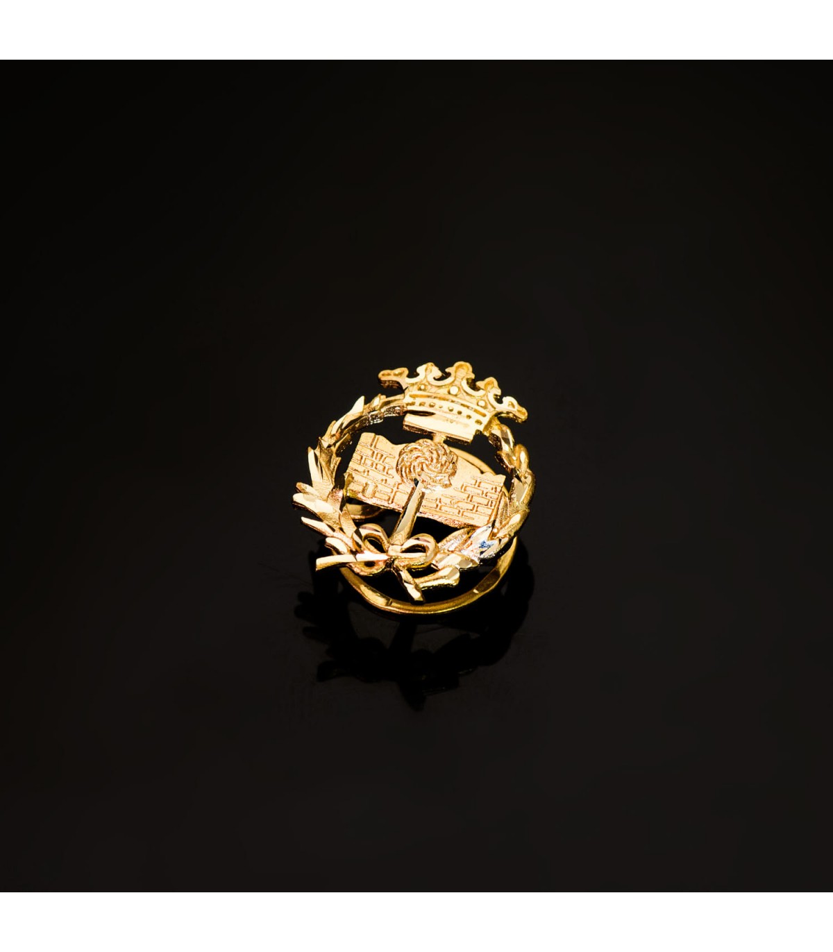 Insignia profesional Geología Oro 18K - Pin profesiones - carreras universitarias - emblema, escudo de oro