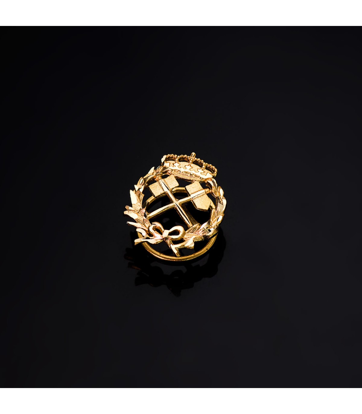 Insignia profesional Ingeniero de minas Oro 18K - Pin profesiones - carreras universitarias - emblema, escudo de oro