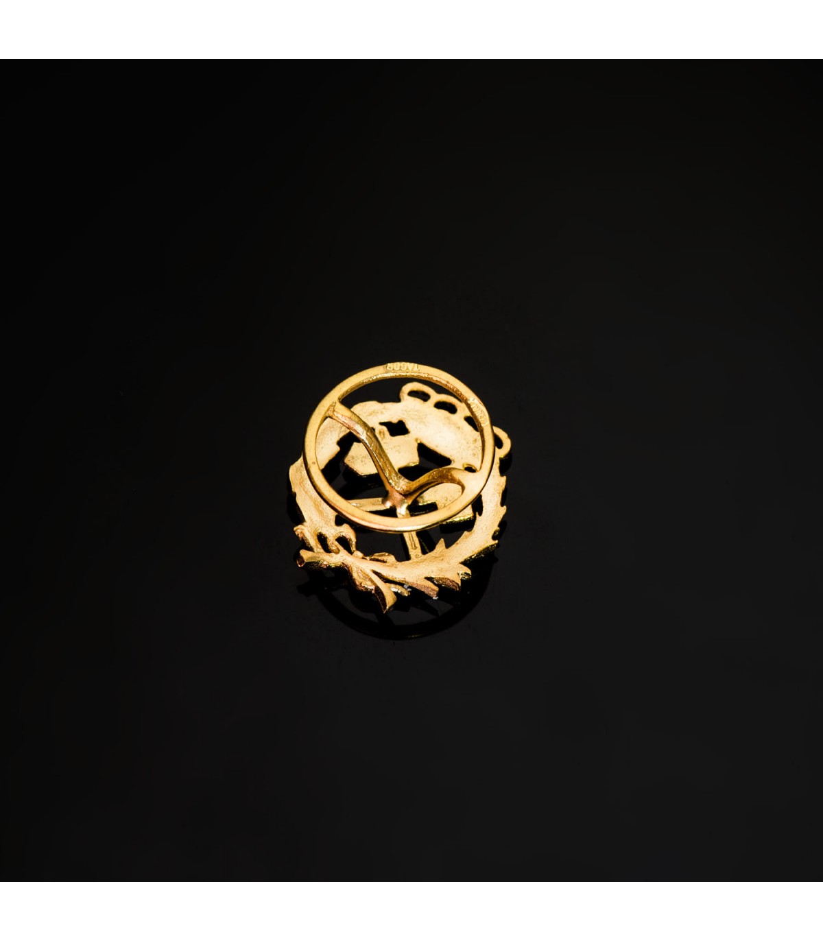 Insignia profesional Ingeniero de minas Oro 18K - Pin profesiones - carreras universitarias - emblema, escudo de oro