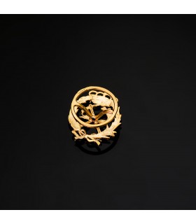 Insignia profesional Ingeniero de montes Oro 18K - Pin profesiones - carreras universitarias - emblema, escudo de oro
