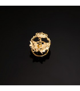 Insignia profesional Ingeniero naval Oro 18K - Pin profesiones - carreras universitarias - emblema, escudo de oro