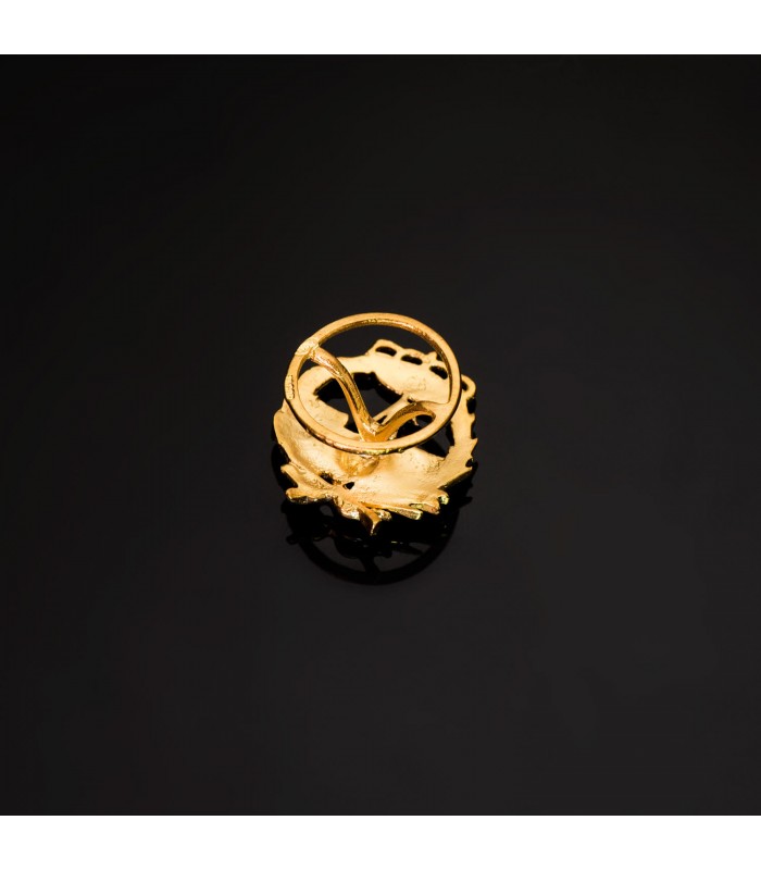Insignia profesional Ingeniero naval Oro 18K - Pin profesiones - carreras universitarias - emblema, escudo de oro