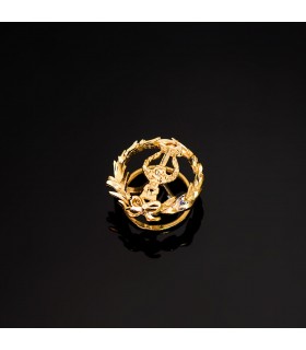 Insignia profesional Músico Oro 18K - Pin profesiones - carreras universitarias - emblema, escudo de oro