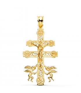 Croce Caravaca Filigrana Oro 18Kt 40 mm