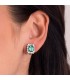 Smaragd Ohrringe mit Diamanten Carrie 750 Weißgold