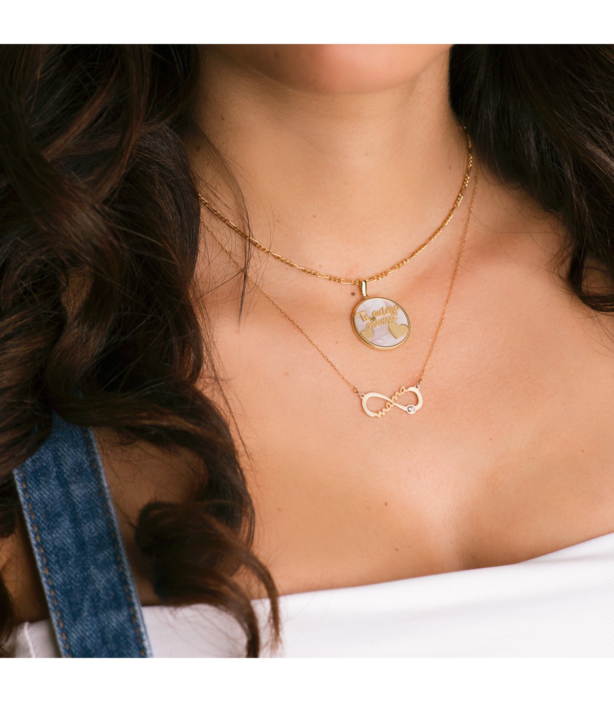 Collier "Mamá" Infini Or Jaune 18K