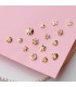 Pendientes Bebé Estrella Tallada Oro 18K 4mm - pendientes recién nacida - primera puesta - pendientes de oreja