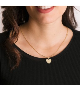 Colgante Corazón Maman Je t'aime Oro 9K  - regalos para el día de la madre