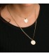 Colgante Nácar Te quiero Oro 18 K - colgantes enamorados - colgante pareja