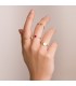 Bague Solitaire Rouge Or Jaune 18K