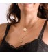 Ciondolo Magic Universe 18Kt medaglia stella - Ciondolo donna e nascita per bambino