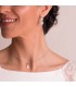 Boucles d'oreilles mariage Dame Katrina Or blanc 18k