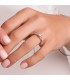 Solitario compromiso Parisee Diamantes  0.500 quilates y oro blanco 18 kilates.