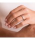Alliance Femme Or Blanc 18K Diamants 0.240 Ct. Bagues de mariage