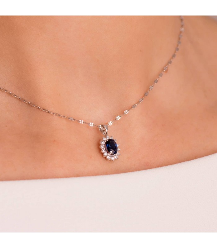 Cadena Diamantada Oro Blanco 18K 1,5 mm 40cm | collar mujer, cadenita fina
