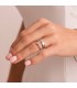 Fede nuziale in oro bianco 18 carati 5mm. Anello di matrimonio donna. Alda Joyeros.