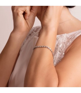 Pulsera Riviere Diamantes 0.240 Qts. Oro Blanco 18K