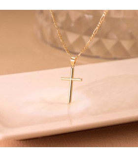 Kleiner Kreuz Anhänger Gold 18K 23mm | Schmuck Taufe und Kommunion