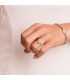 Anello da donna in oro bianco con diamanti. Anello Indira oro 18 carati. Gioielleria online.