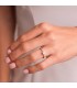 Anillo de compromiso novia Veronessi oro blanco 18 kilates. Solitario de diamantes 0.200 Qtes.
